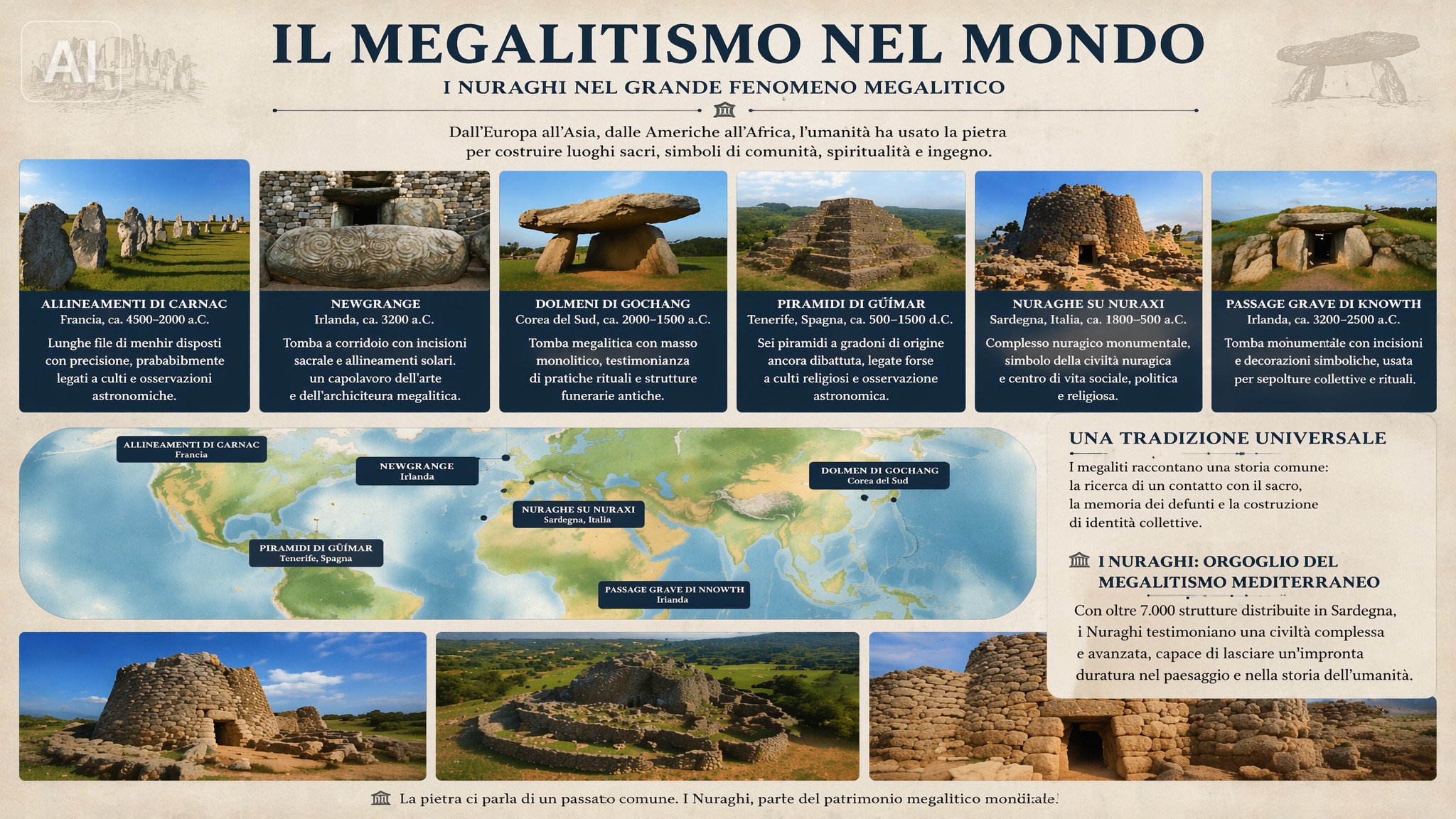 Il fenomeno del megalitismo nel mondo: dalle rotte della pietra ai nuraghi della Sardegna
