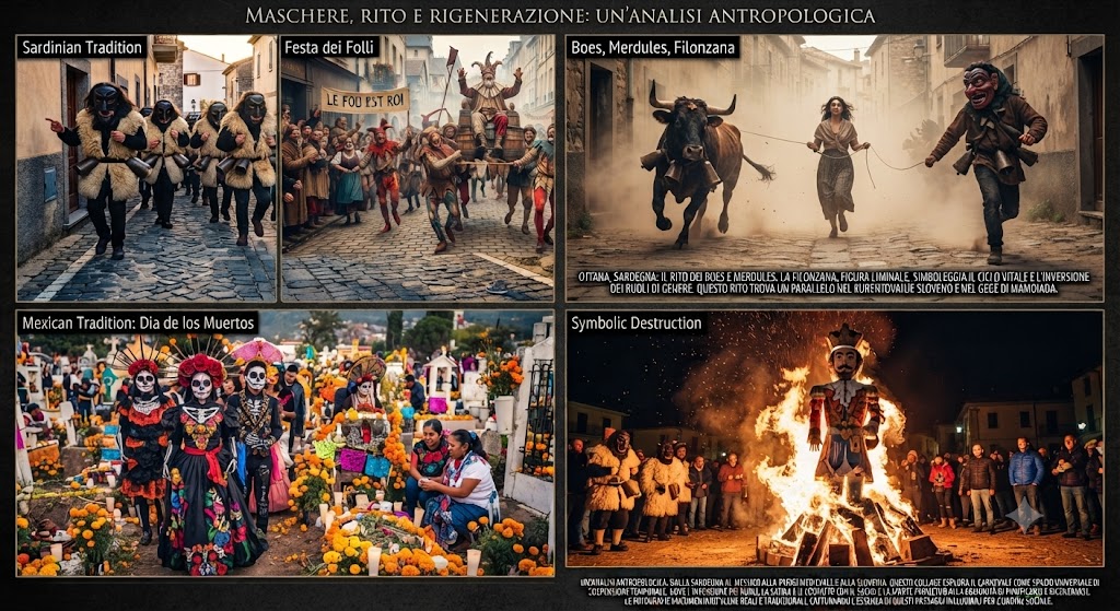 Il Carnevale tra Sacro e Profano: Comparazione Antropologica tra la Tradizione Sarda, il Carnevale Messicano e la Festa dei Folli Parigina